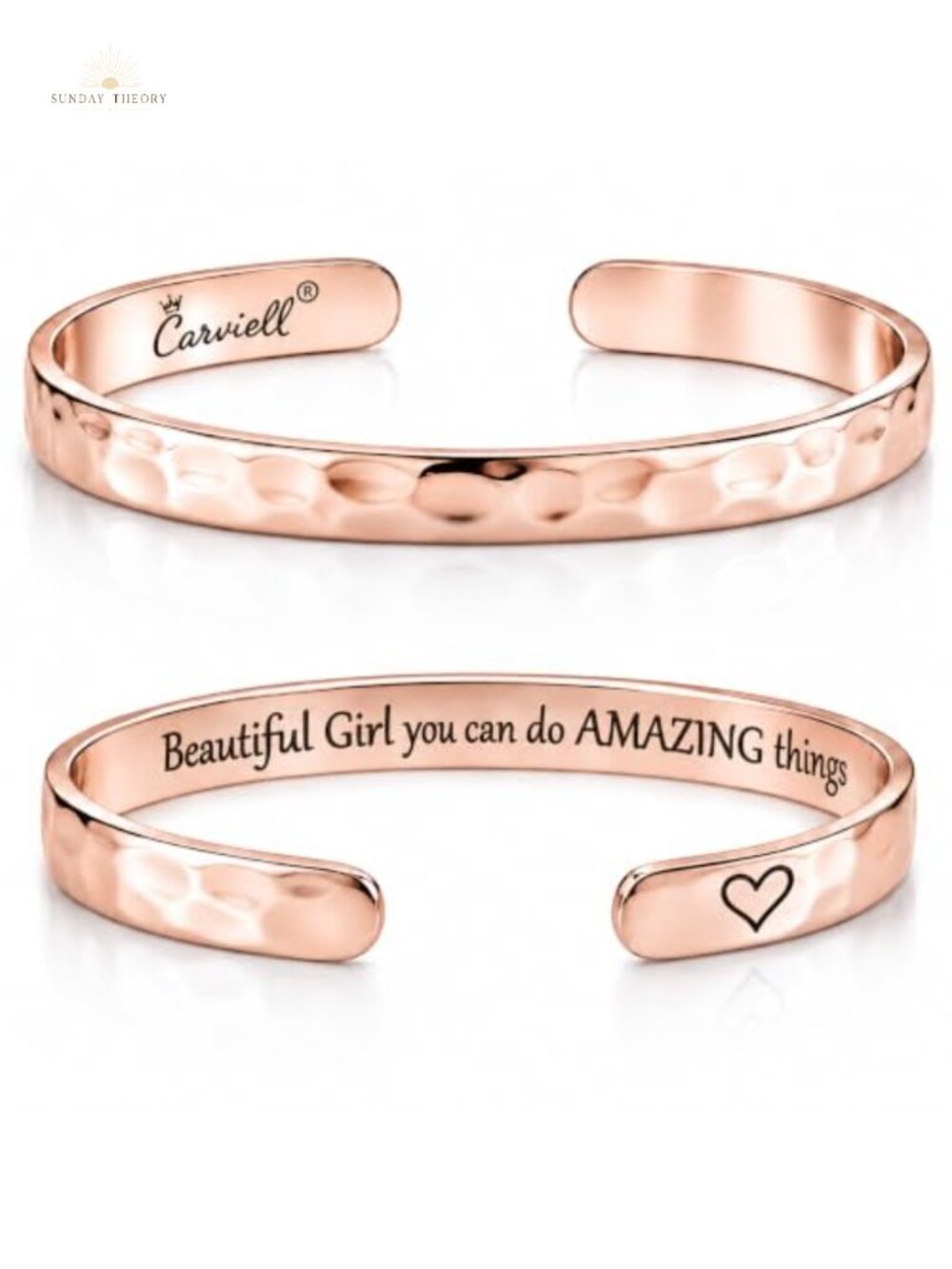 Engraved Inspirational Cuff Bracelet - 316L Surgical Stainless Steel,